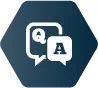 Question and answer speech bubbles icon